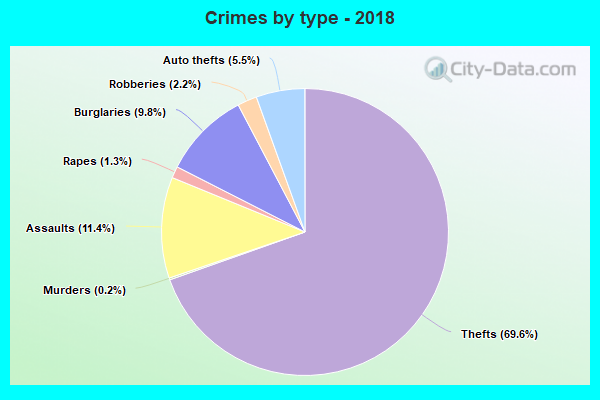 Crimes by type - 2018