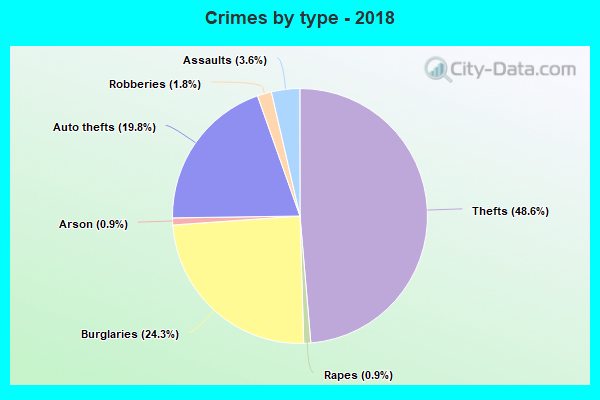 Crimes by type - 2018