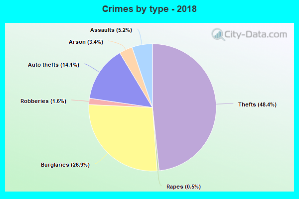 Crimes by type - 2018