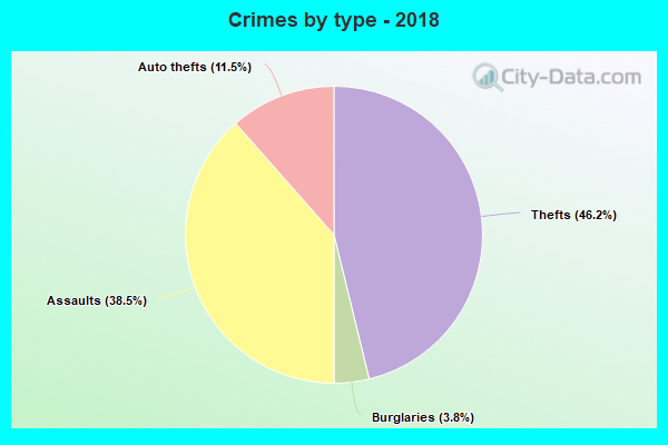 Crimes by type - 2018