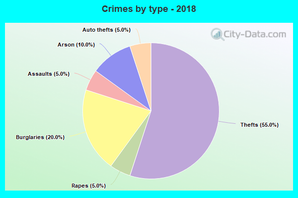 Crimes by type - 2018