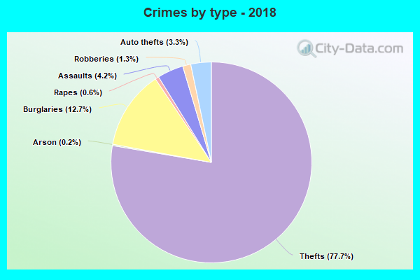 Crimes by type - 2018