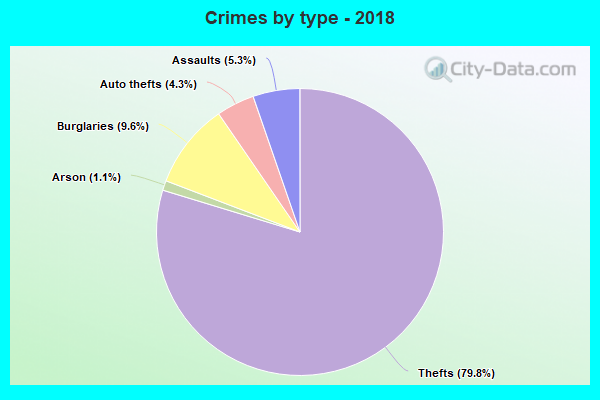 Crimes by type - 2018