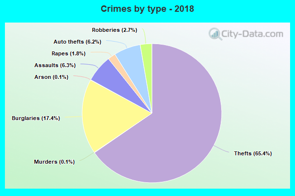 Crimes by type - 2018