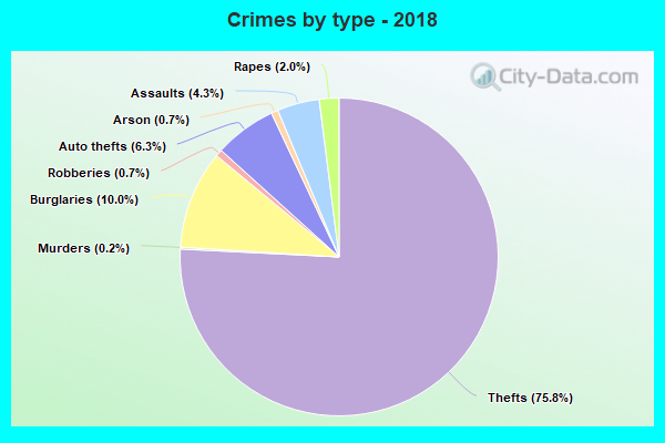 Crimes by type - 2018