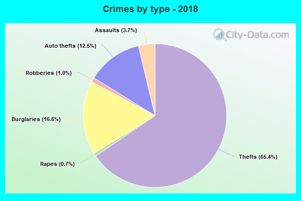 Crimes by type - 2018