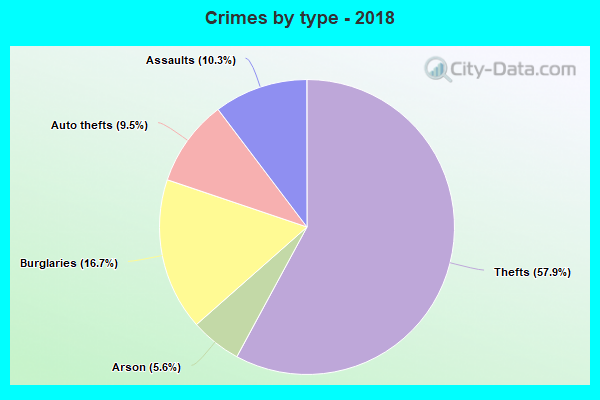 Crimes by type - 2018