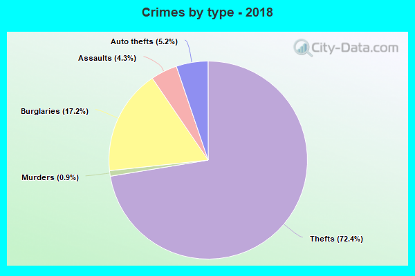 Crimes by type - 2018