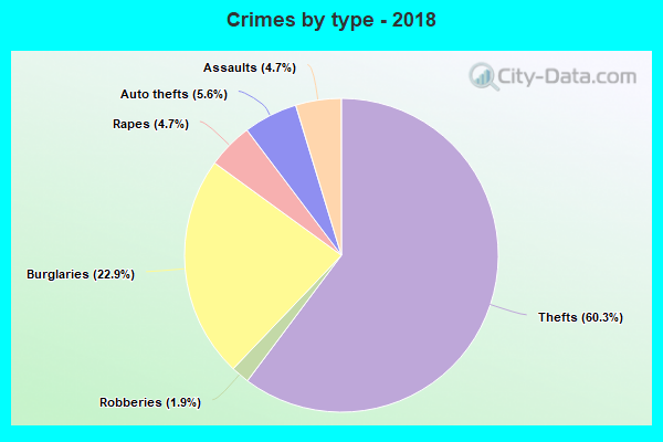 Crimes by type - 2018