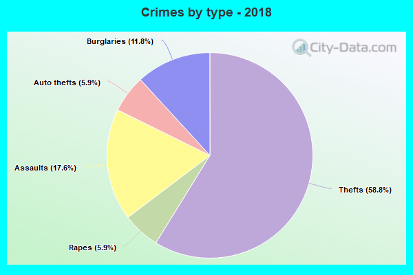 Crimes by type - 2018