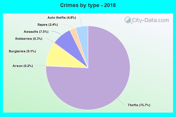 Crimes by type - 2018