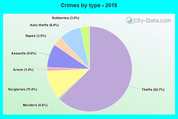 Crimes by type - 2018