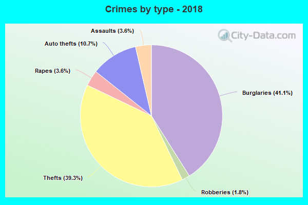 Crimes by type - 2018