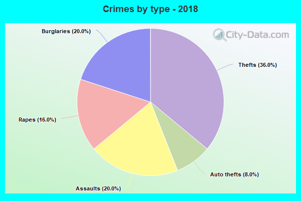 Crimes by type - 2018