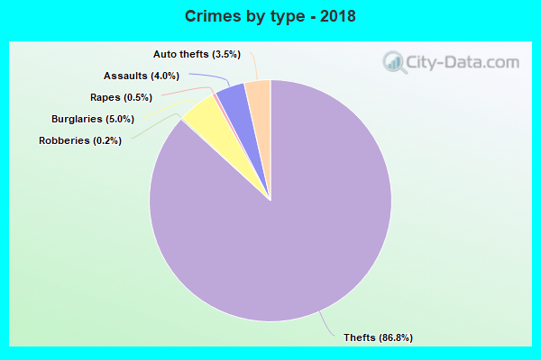 Crimes by type - 2018