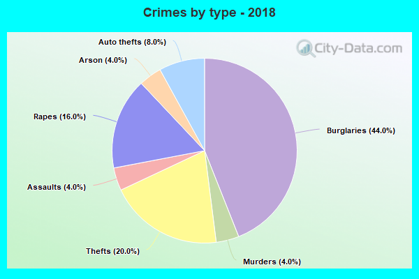 Crimes by type - 2018