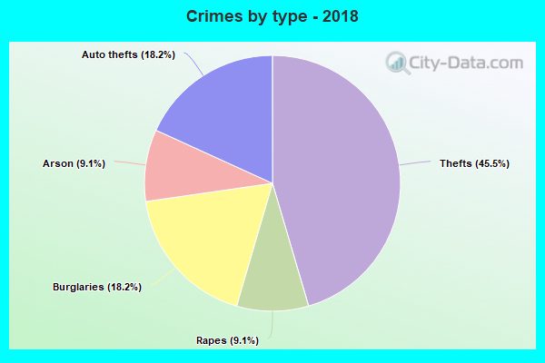 Crimes by type - 2018