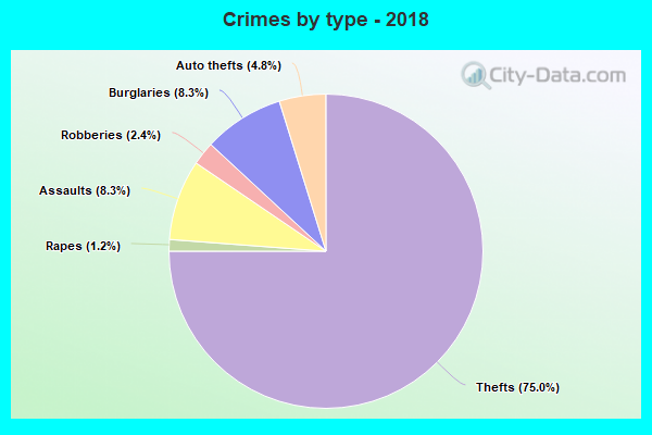 Crimes by type - 2018