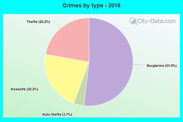 Crimes by type - 2018