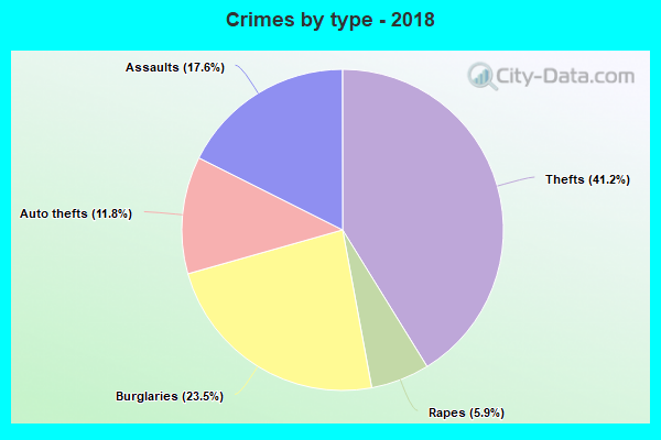 Crimes by type - 2018