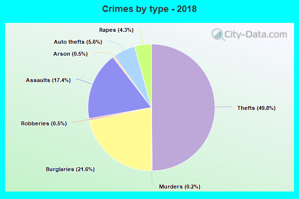 Crimes by type - 2018