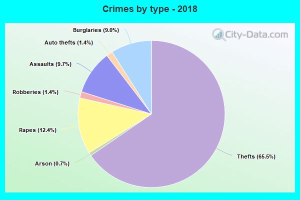 Crimes by type - 2018