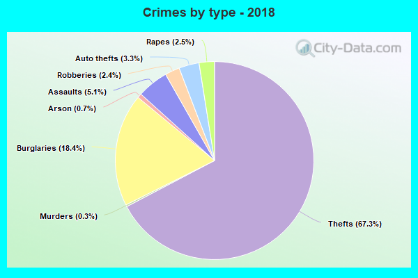 Crimes by type - 2018