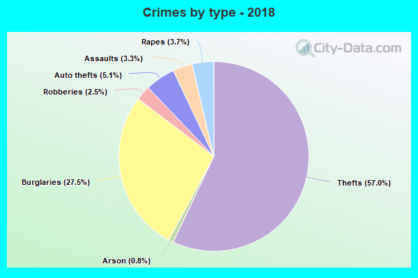 Crimes by type - 2018