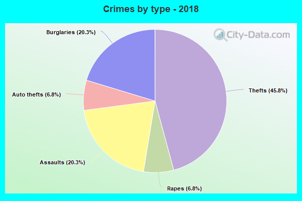 Crimes by type - 2018