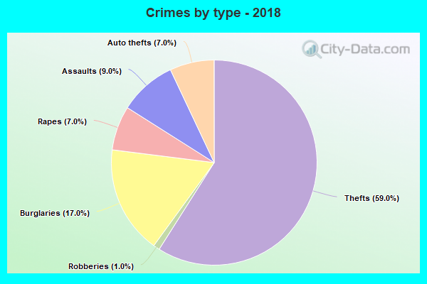 Crimes by type - 2018