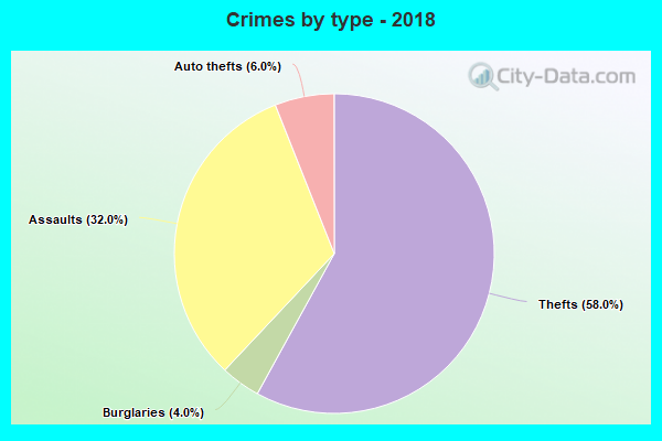 Crimes by type - 2018