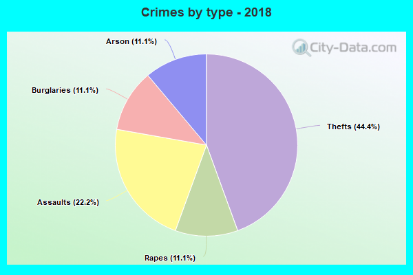 Crimes by type - 2018