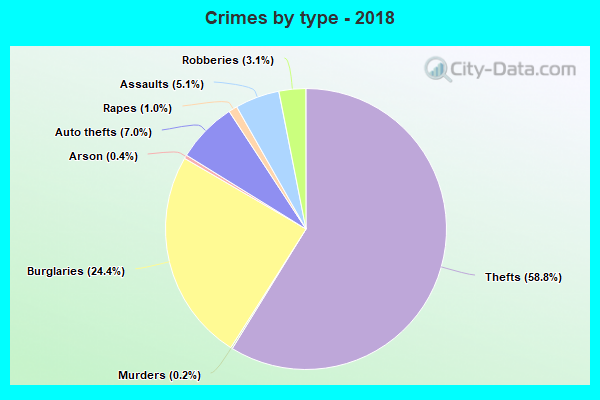 Crimes by type - 2018