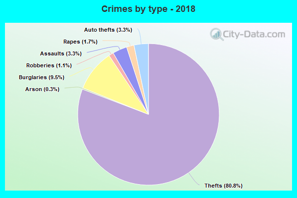 Crimes by type - 2018