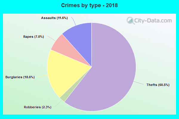 Crimes by type - 2018