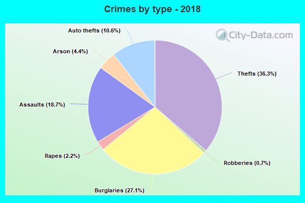 Crimes by type - 2018