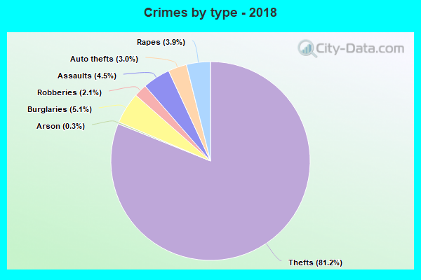 Crimes by type - 2018