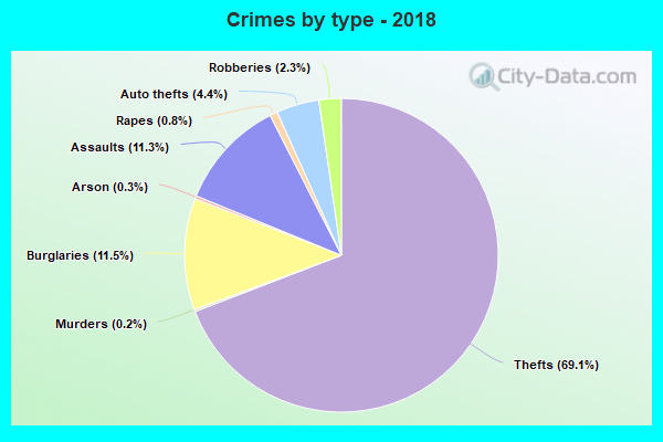 Crimes by type - 2018