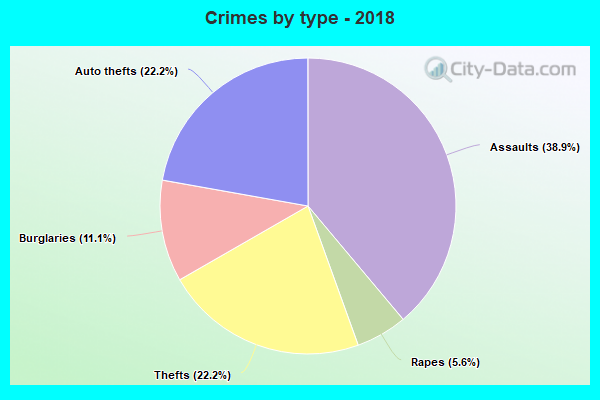 Crimes by type - 2018