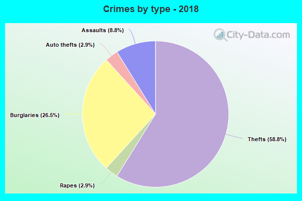 Crimes by type - 2018