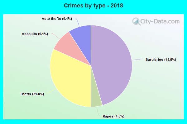 Crimes by type - 2018