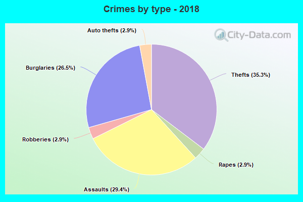 Crimes by type - 2018