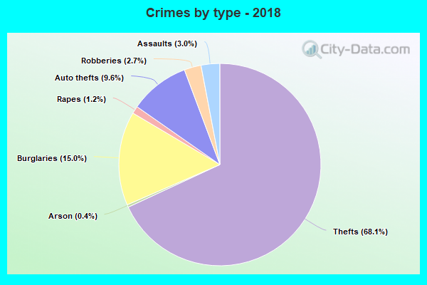 Crimes by type - 2018