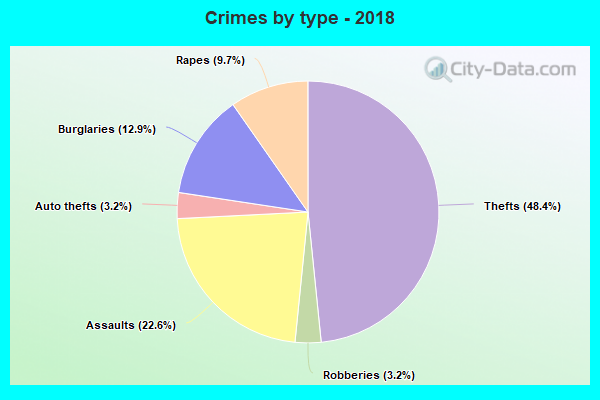 Crimes by type - 2018