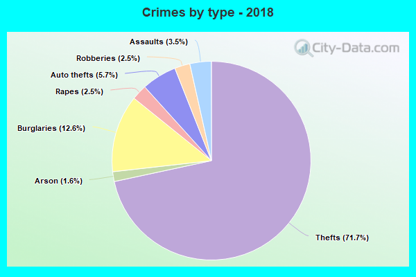 Crimes by type - 2018