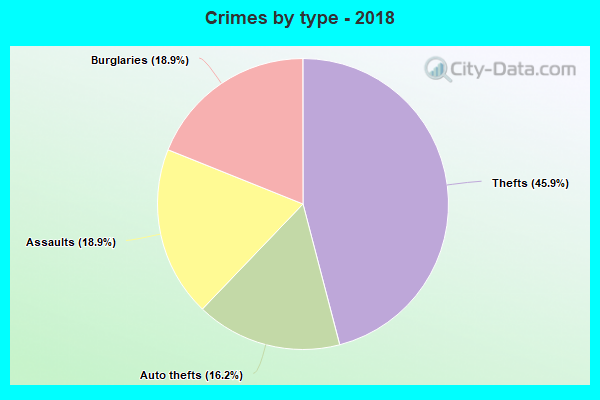 Crimes by type - 2018