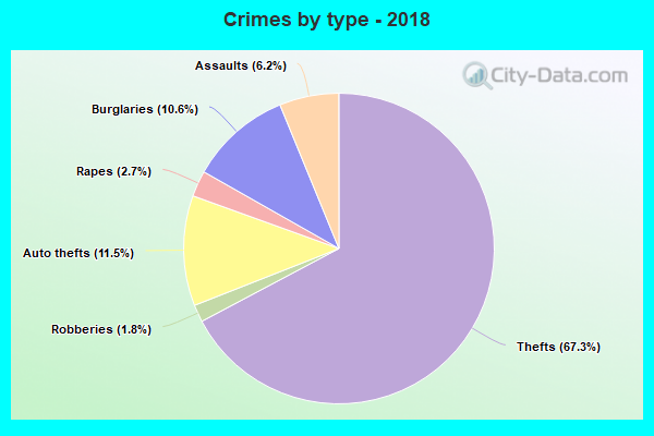 Crimes by type - 2018