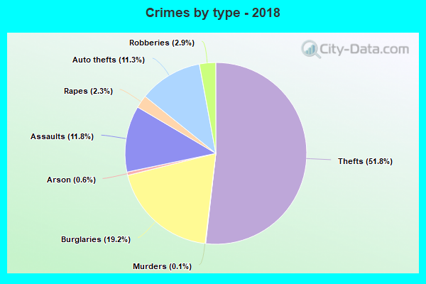 Crimes by type - 2018