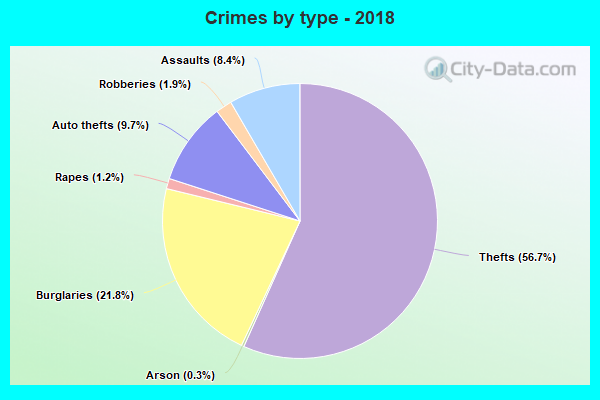 Crimes by type - 2018