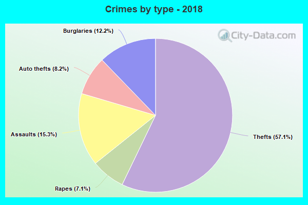 Crimes by type - 2018